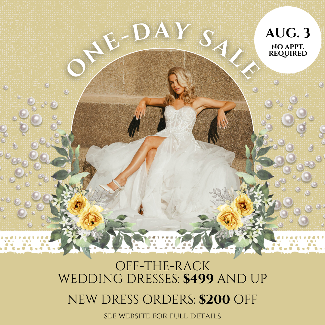 One-Day Sale at Evermore Bridal. 