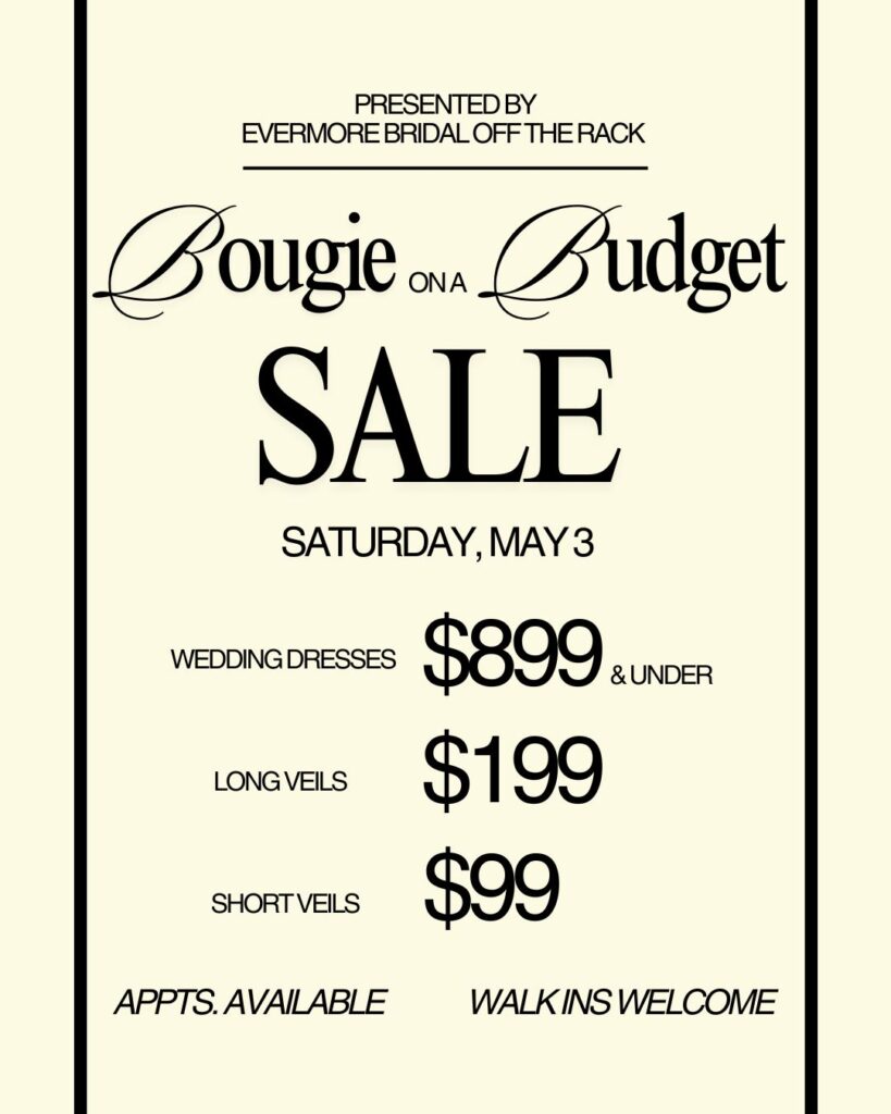 Wedding dress sale at Evermore Bridal Off the Rack